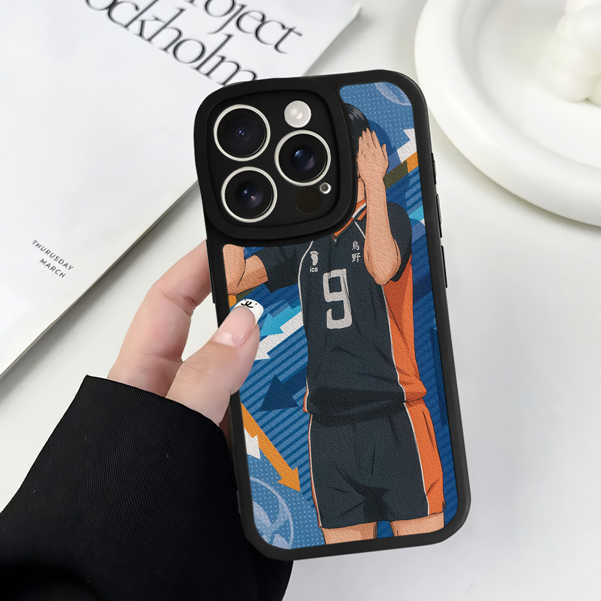 （画像用） ハイキュー!! Haikyu!! 【iPhone 16シリーズ対応】シリコンスマホケース（レザー調） 材質：シリコン